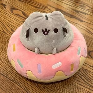 Pusheen Plush on Pink Donut Toy